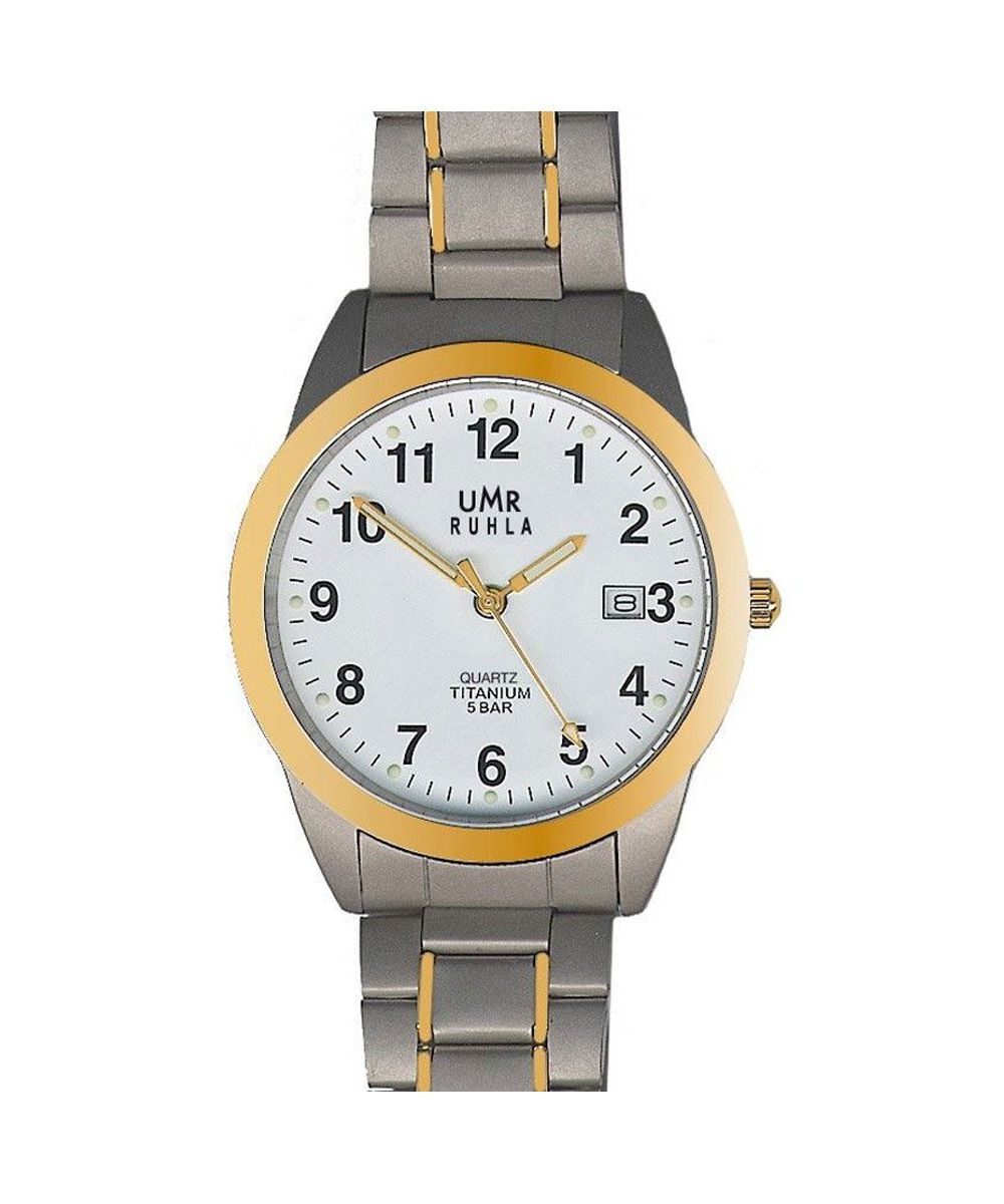 UMR Ruhla Titan Damenuhr Elegance 1310-9 Titanband 36 mm