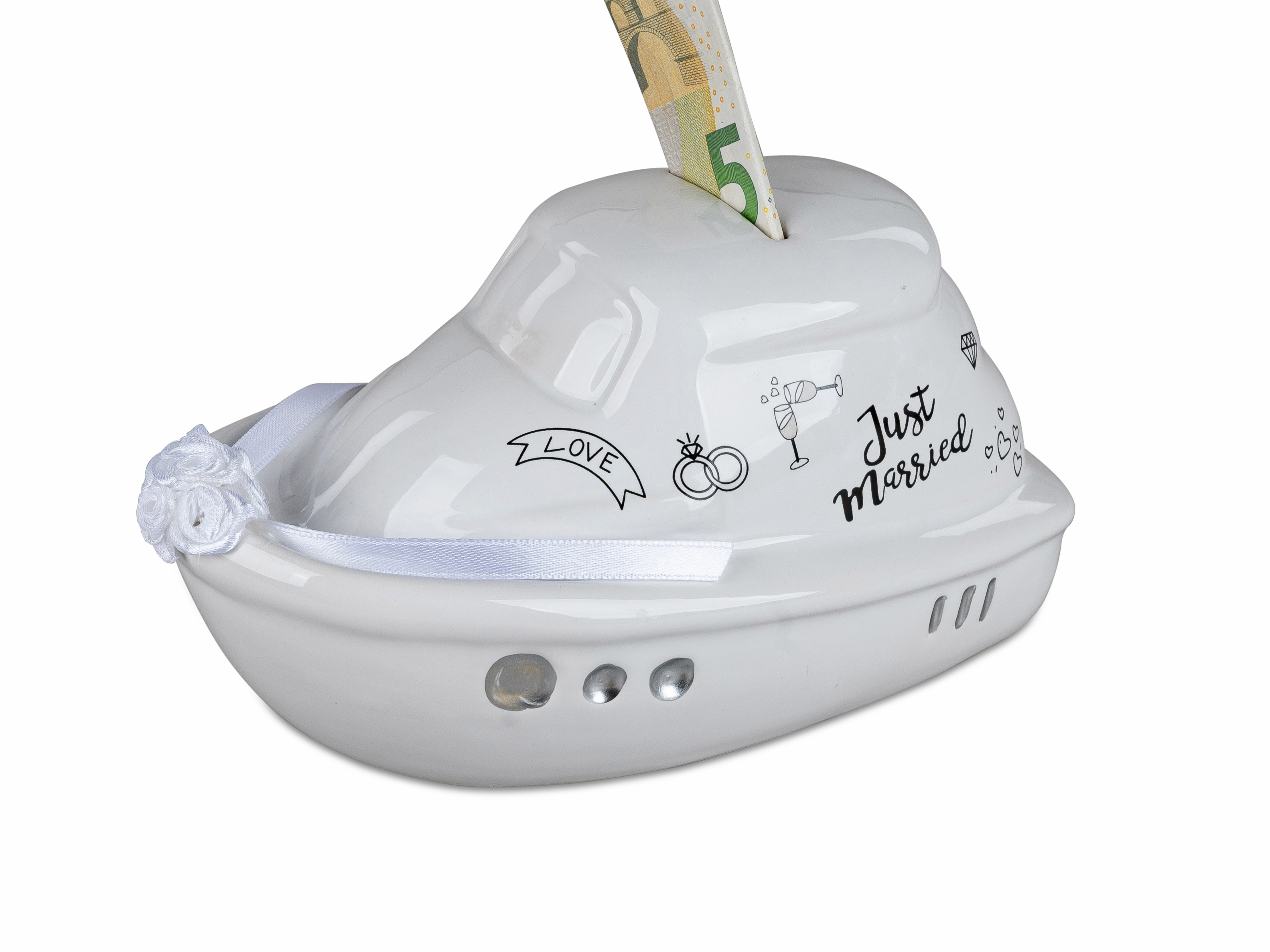 Formano Just Married Spardose Boot 796646 - Hochzeitsgeschenk